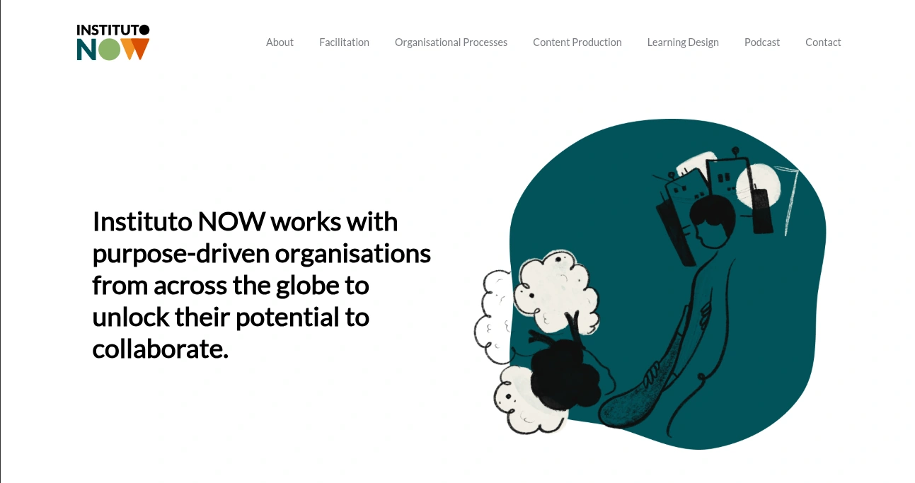 Página principal do Instituto Now